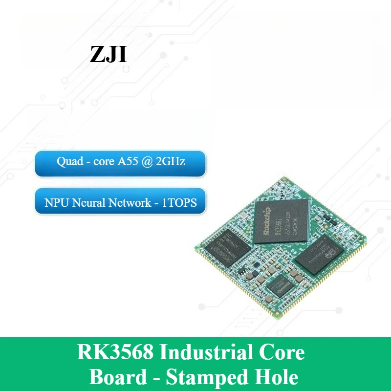 

SOM-TL3568-S Rockchip RK3568J Industrial Core Board, 100% Domestic, Quad - Core A55 ARM With AI NPU, Stamped Hole