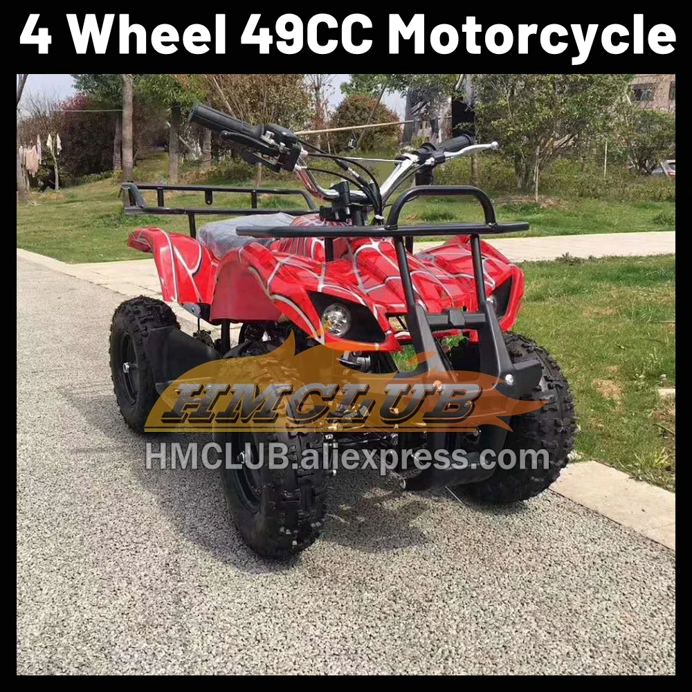 ATV Motorcycle MINI Quad Bike 49CC 2-Stroke Four Wheels ATVS OFFRoad Motorbike For Boys Girls Children New Year Birthday Gifts