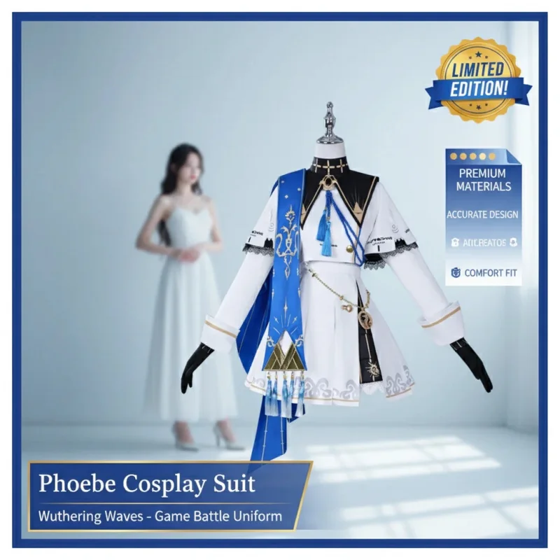 

▶❤Wuthering Waves Phoebe Cosplay Costume Wig Set Women Halloween Role Play Game Battle Suit Anime Party Uniform Custom❤◀