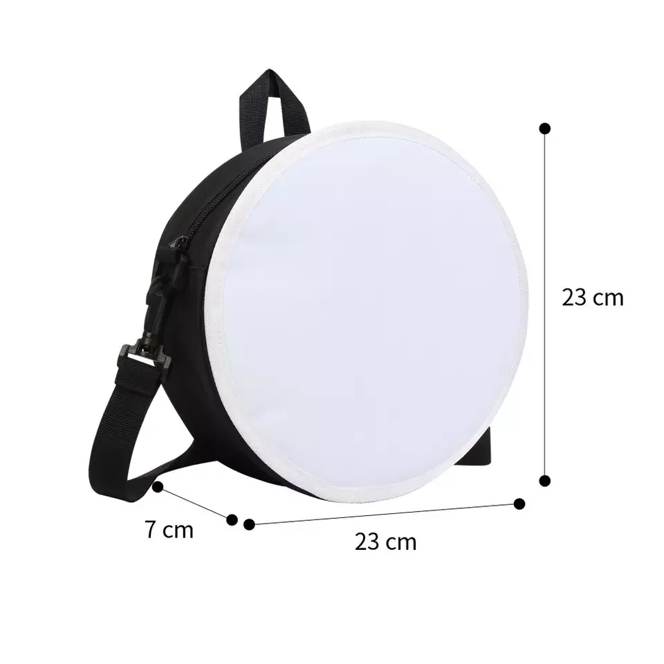 Sublimation Blank 2 In 1 Multifunctional Crossbody Bag Round Backpack Messenger Bags Little Girl Travel for Customized Logo