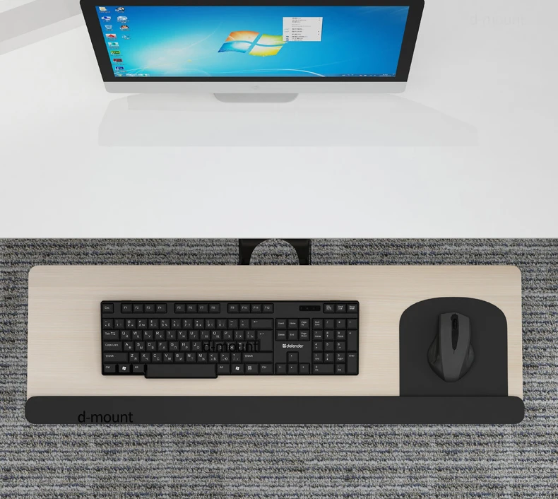 DL-DA4 Ergonomics kayboard plate mount bracket with mouse pad tray support for big small plate height adjustable wrist rest