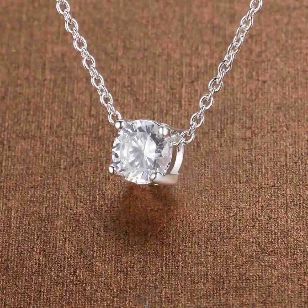 New 925 Sterling Silver Necklace Zircon Pendant For Women Fashion Clavicle Chain Wedding Jewelry Party Gift High quality