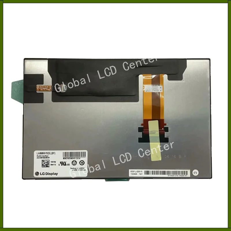 

LA080WV5(SL)(01) LA080WV5-SL01 Original 8 inch 800*480 LCD Screen Display for DVD Navigation