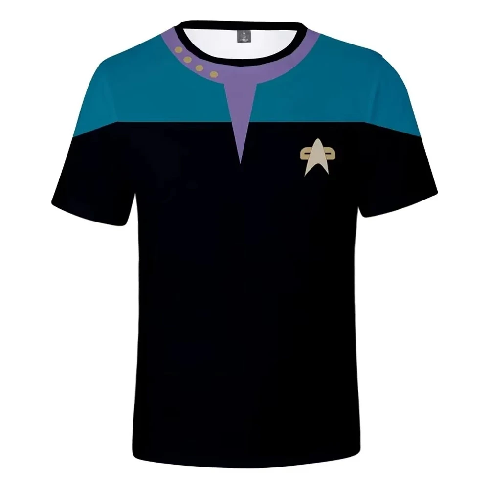 Star Trek Sci-Fi T-Shirt for Man Little Rocket 3D Printed Summer Short Sleeves Lightweight Tee Outdoor Quick Drying Men's Top