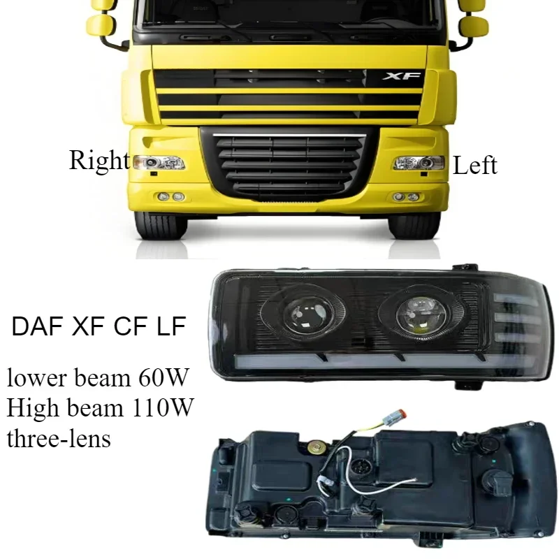 LED Front Bumper Head Light Head Lamp For DAF CF LF XF105 Truck Headlight Headlamp Trun Light