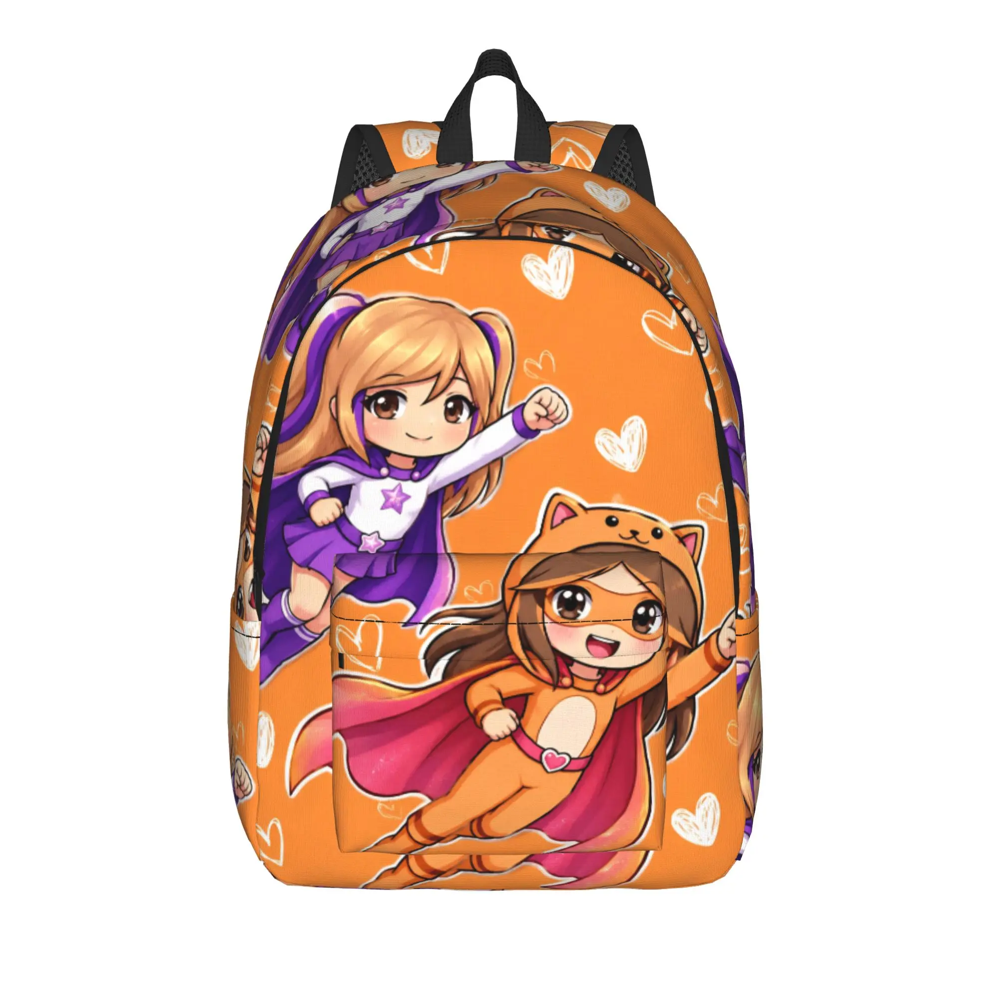 Lyna Vallejos Gamer Teenage Backpack Outdoor Student Business Cute Heart Daypack for Men Women College Canvas Bags