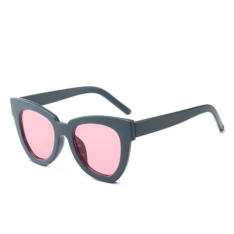 7219 fashion personality luxury women's sunglasses street shot cat eye large rim sunglasses