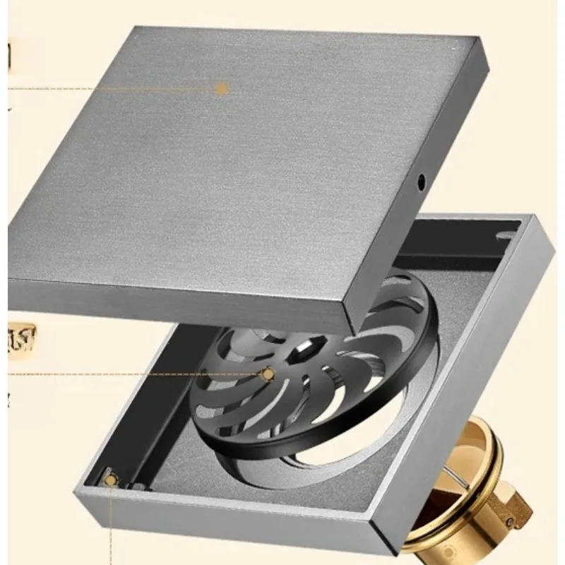 pure-copper-invisible-floor-drain-thickened-deodorant-bathroom-shower-room-sewer-floor-drain-large-displacement-anti-overflow