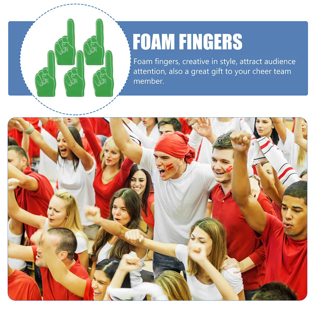 

5 Pcs Finger Cots Covers Cheerleading Gifts For Girls Sports Cheer Props Girls Boys Kids Toys EVA Reusable Noisemakers Gifts