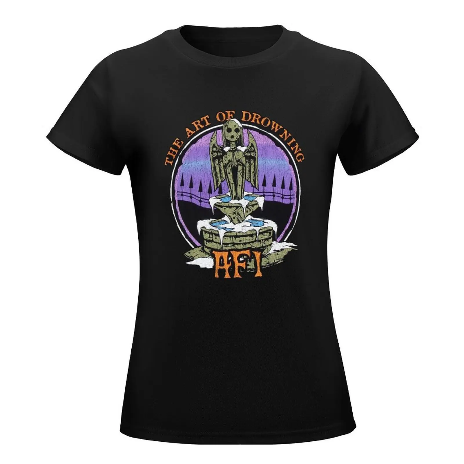 The Art Of Drowning Vintage AFI band T-Shirt quick-drying blacks black t-shirts for Women