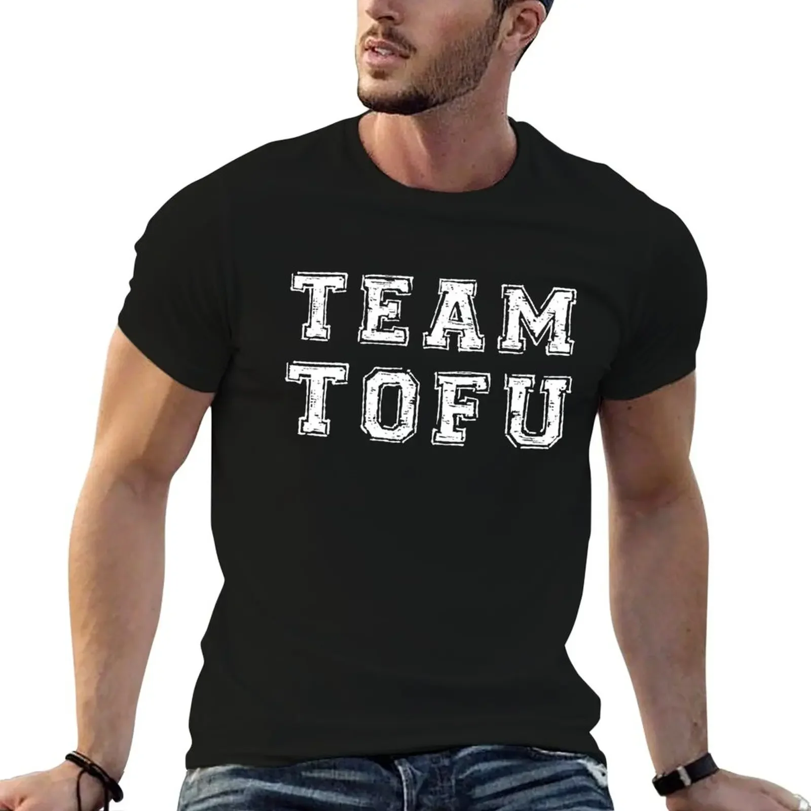 ทีม TOFU เสื้อยืดเสื้อกราฟิกเสื้อยืดที่กําหนดเองอะนิเมะเสื้อผู้ชาย