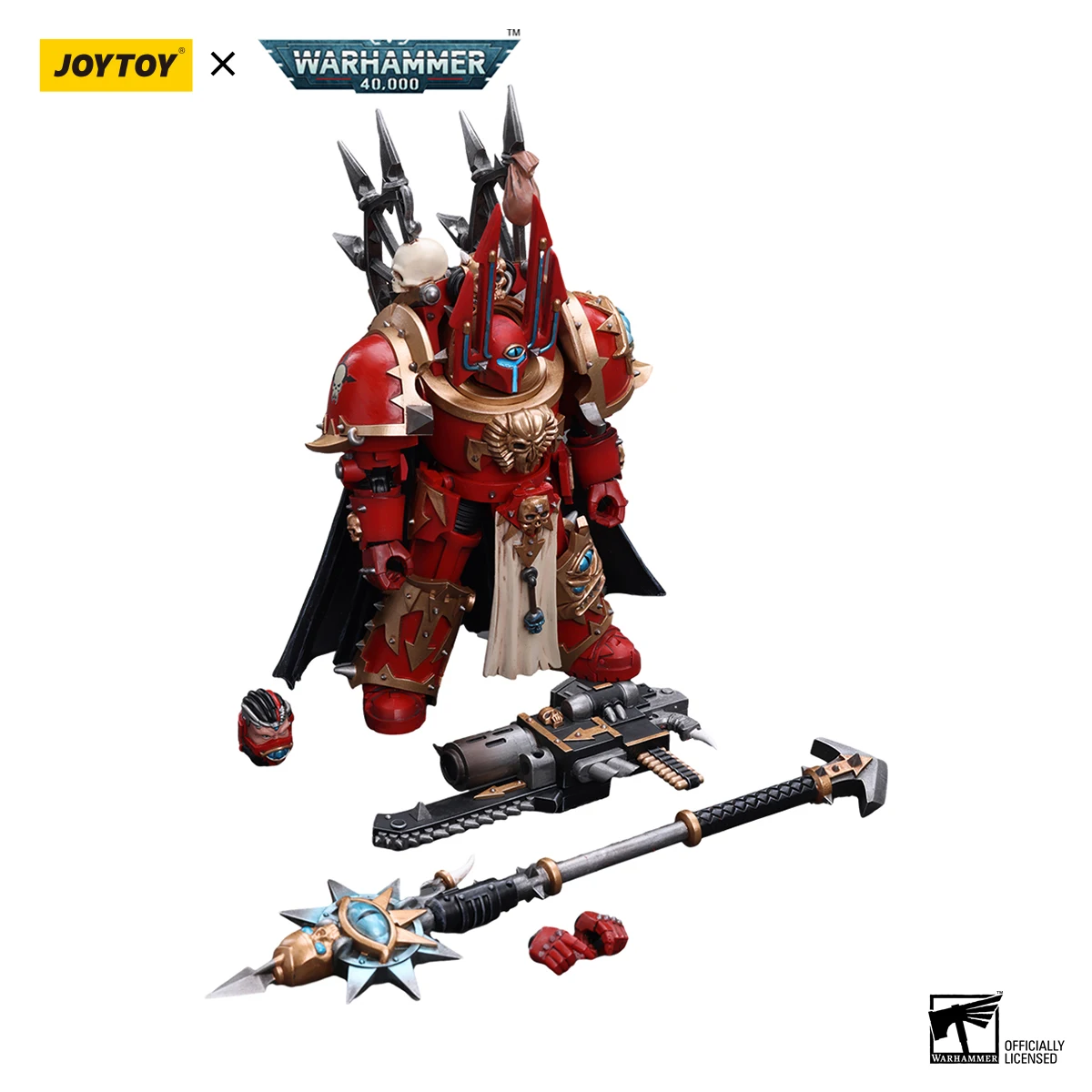 JOYTOY 1/18 Action Figure Warhammer 40k Chaos Space Marines Slaughter Sorcerer And Black Legion Lord in Terminator Anime Figures