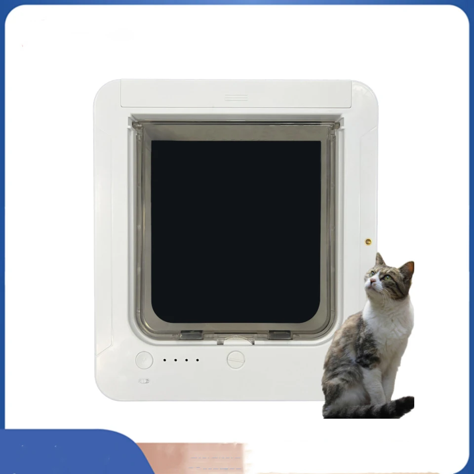 

Cat Door Pet Door Cat Hole RFID Intelligent Recognition 4 Modes Locking Ways Strong Durable for Window and Wall