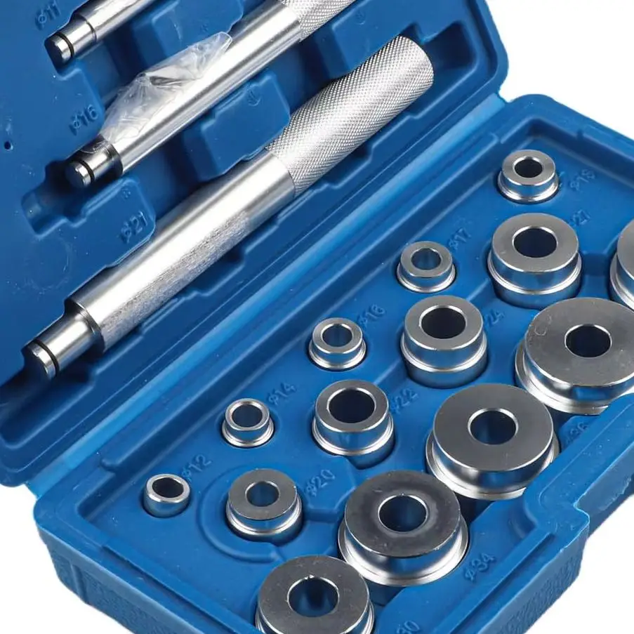 17PCS Bearing Race And Seal Installer Set Aluminum Alloy Driver Discs For Wheel Bearing Replacement Automotive Hand Tools Kit