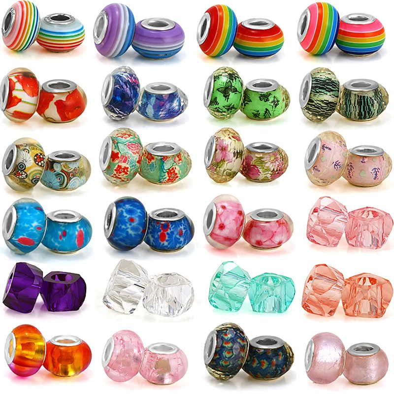 

2025 Hot Large Hole Ball Wholesale Color Creative Handmade Bead Material DIY Fashion Jewelry Accessories