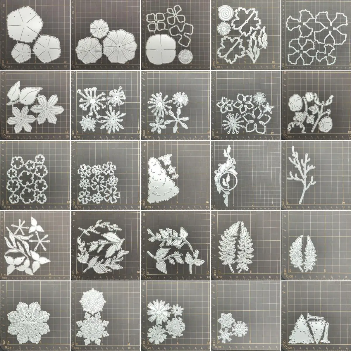 25 kinds flower leaves tree Metal Cutting Dies Stencils For DIY Scrapbooking Decorative Embossing Handcraft Die CutsTemplate