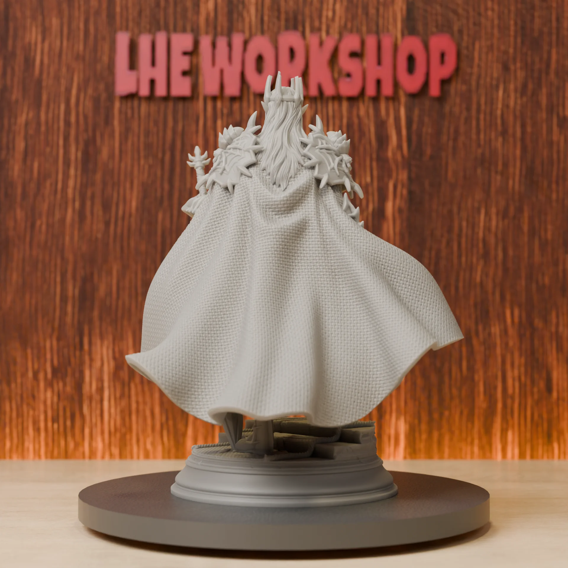 Drow Heavy-Armored Warrior Miniatures | 28mm-75mm | Resin 3D Printed DND Pathfinder Mini | Unpainted Grey