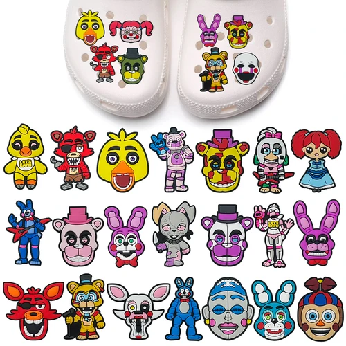 Imagen 2 del producto 24-100 Uds. Bonitos dijes para zapatos para sandalias de zuecos deslizantes de burbujas, accesorios de decoración de zapatos de PVC, alfileres para niños, regalo de cumpleaños y Navidad