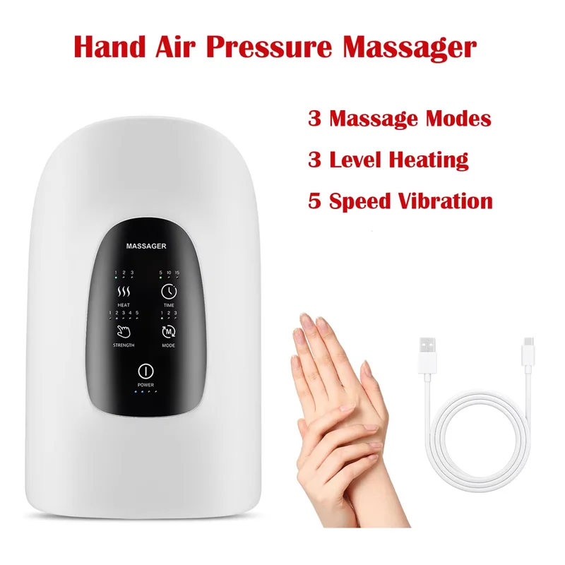 

Electric Hand Heating Massager Multi-Level Hot Compress Adjustment Simulated Human Hand Massage Relieve Fatigue Household Model