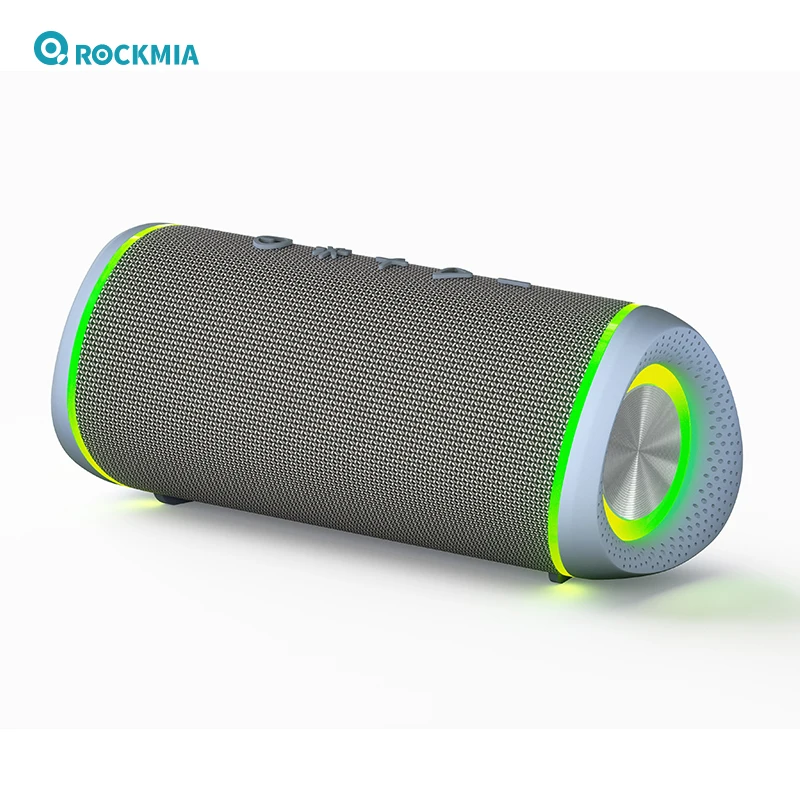 Rockmia EBS-609 16W  Portable Powerful RGB Speaker Bluetooth 5.3  Outdoor  Waterproof IPX6 Fabric Mesh Stereo  Boombox