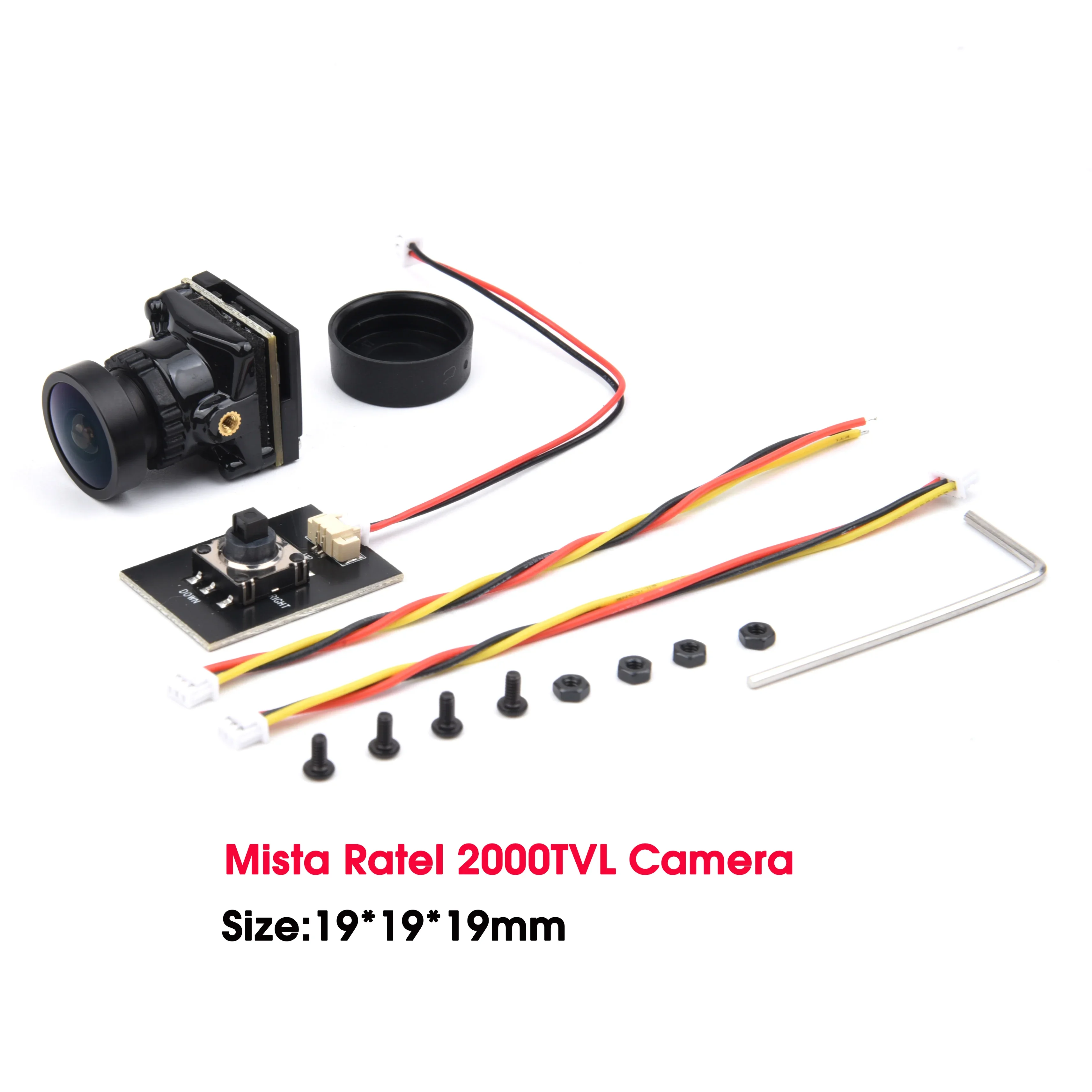 NOWA mini kamera FPV 1500TVL 1800TVL 2000TVL z obiektywem 2,1 mm i mocą PAL / NTSC z wewnętrzną regulacją OSD do drona wyścigowego RC FPV