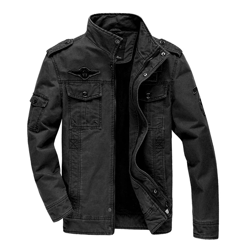 New Casual Army Jacket Men Plus Size M-6XL Jaqueta Masculina Air Force One Spring & Autumn Cargo Mens Jackets Coat