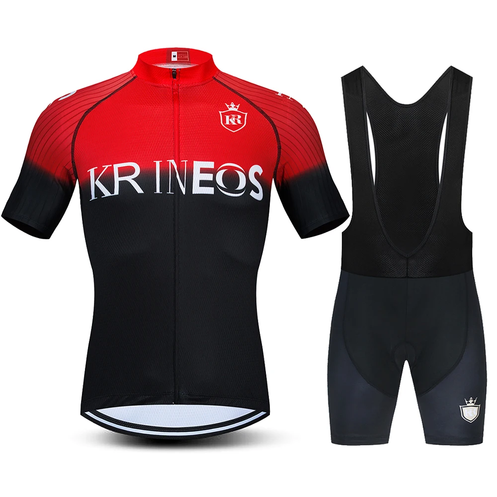 

KR INEOS Cycling Jersey Set Summer Short Sleeve Breathable Men's MTB Bike Cycling Clothing Ropa Ciclismo Uniform Suit