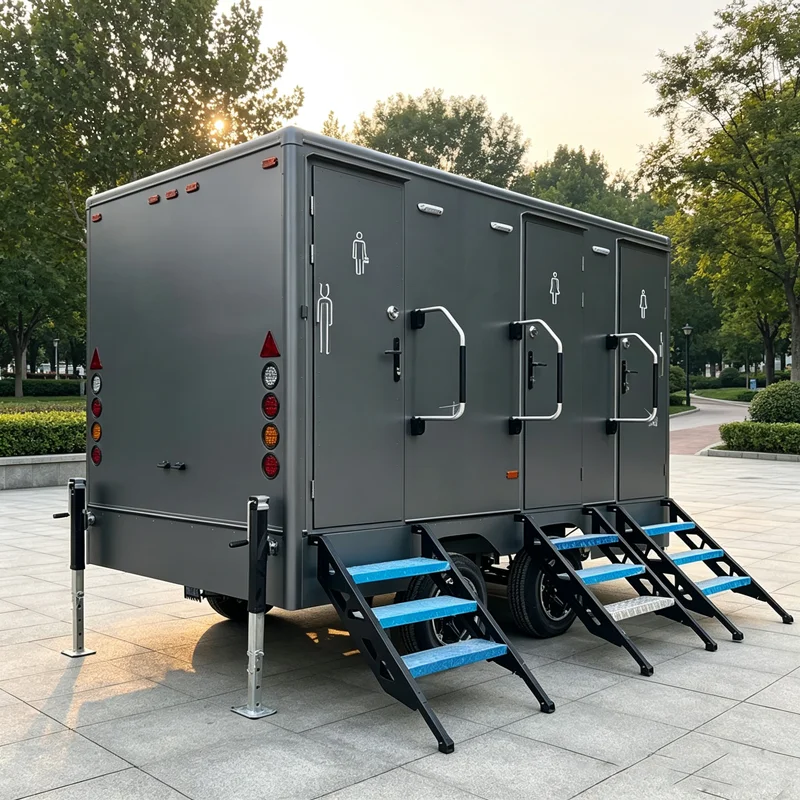 Outdoor Mobile Luxury Bathroom Portable Restroom Toilet Trailer Camping and Shower Room Customized