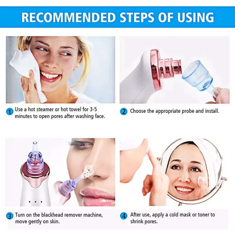 Electric Facial Pore Blackhead Vacuum Suction Remove Machine Skin Care Beauty Tool