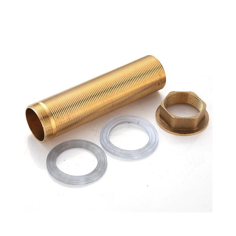 Brass Nut Designed for Faucet Extension Applications Requiring Stability on For Thick Countertops and Robust Plumbing Setups