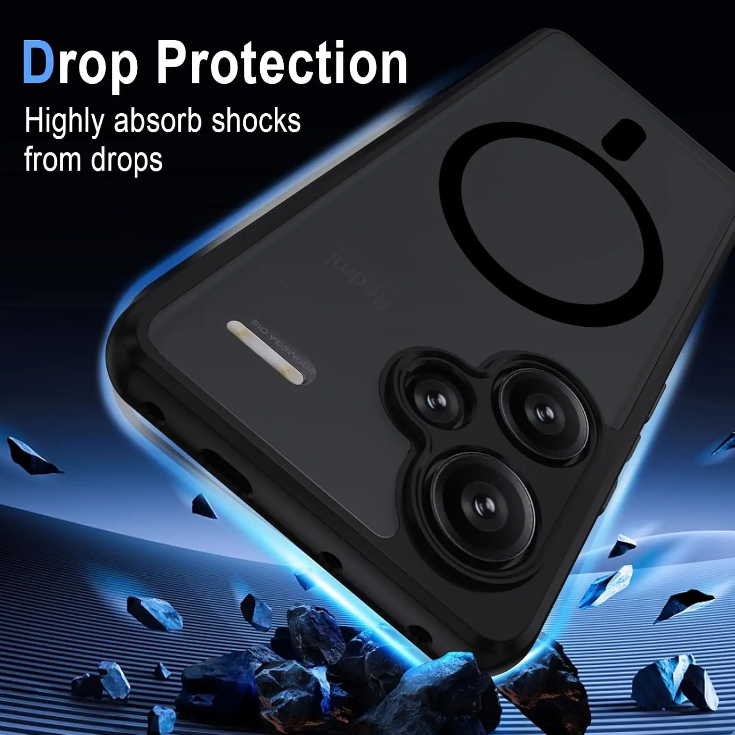 Case for Magsafe Magnetic Wireless Charge Matte Soft Bumper Hard Plastic Cover for Xiaomi Redmi Note 13 Pro Plus
