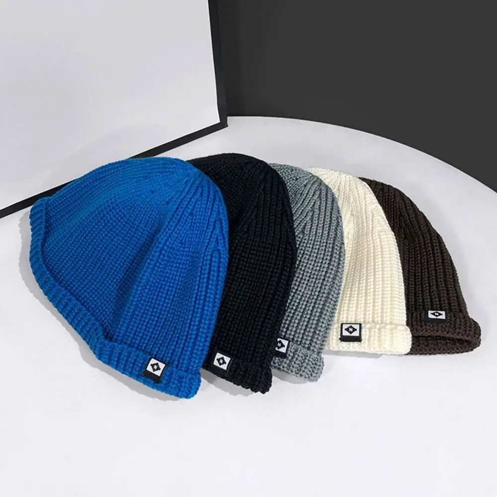 Soft Knitted Hat Windproof Hip Hop Hat Autumn Winter Hat Cold Cap Thickened Pullover Hat Outdoor