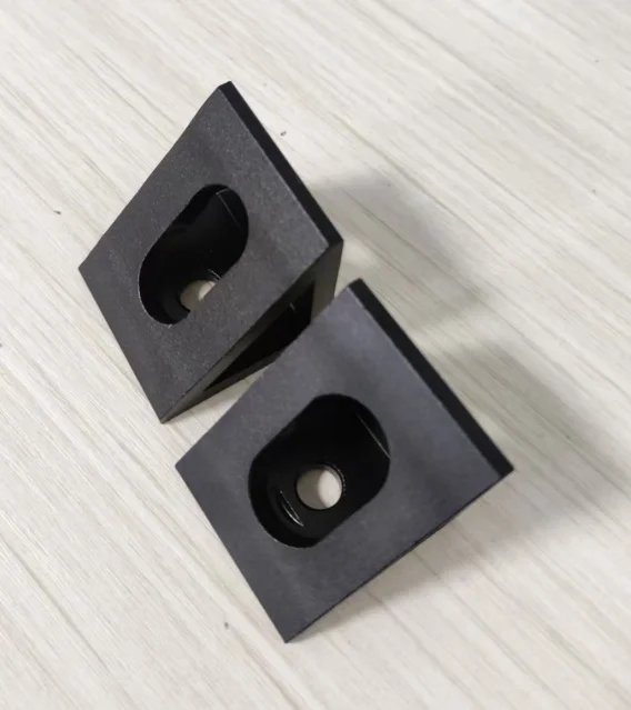 Black T-Slot 90 Degree Angle Corner Brackets Aluminum Alloy Triangle CNC Mill and 3D Printer Construction DIY Parts Connector