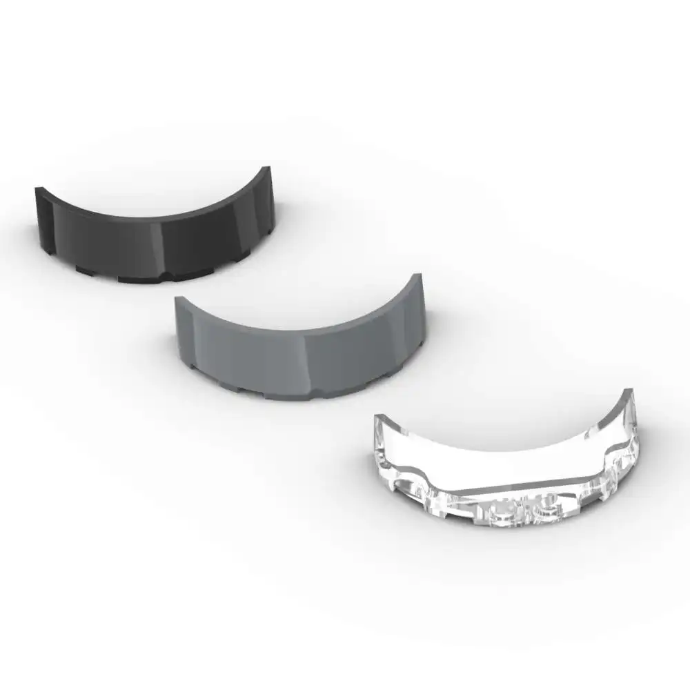 Moc 10 pçs 62360 janela de vidro tijolo pára-brisas 3x6x1 curvo empilhamento substituível bloco de construção brinquedos adultos meninos presentes do feriado