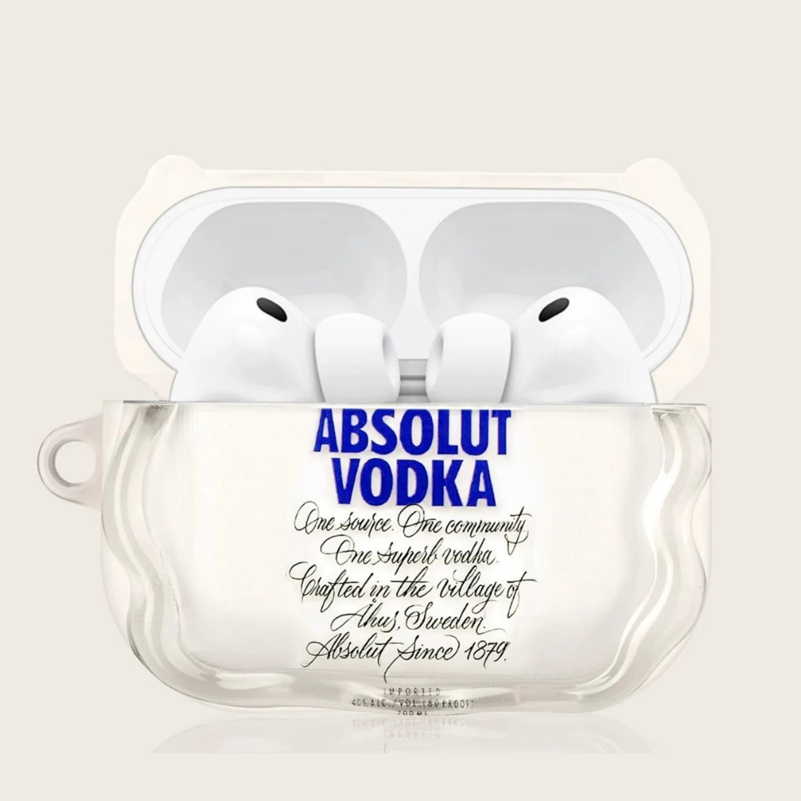 For Airpods 5 2026 Pro 3 2 4 Pro3 Pro2 Earphone Case 3D Vodka Wine Bottle Soft TPU Transparent Headphone Cover With Pendant