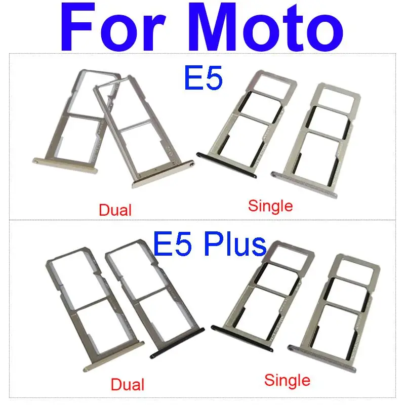 Держатель лотка для SIM-карты для Motorola Moto E5 E (5-е поколение) XT1944 / E5 Plus xt430 кардридер слот адаптер запасные части