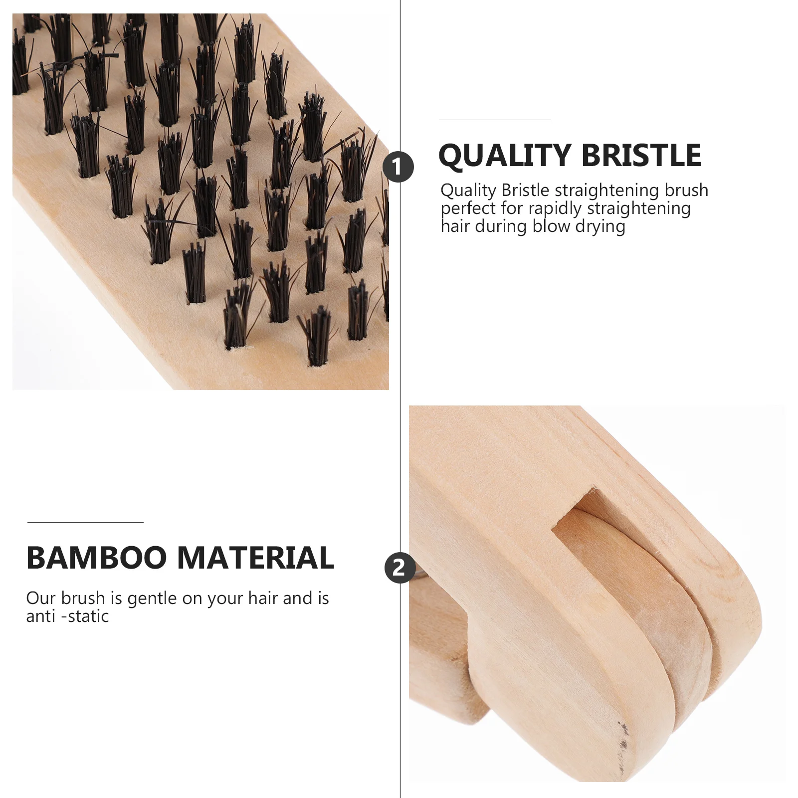 2 قطعة فرشاة تمليس الشعر على شكل حرف V مشط مقبض خشبي الاستاتيكيه السلس المهنية تصفيف الشعر مشط لوازم قص الشعر