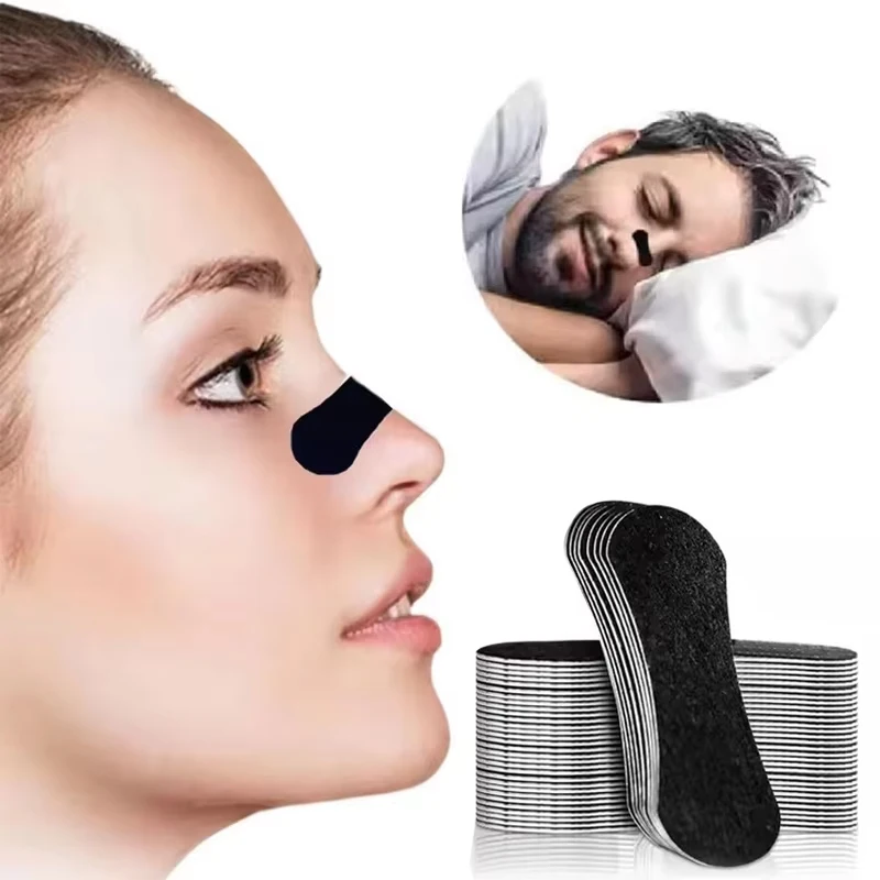 

20/50/100Pcs Black Nasal Breathing Strips Stop Snore Anti Snoring Patches Easier Better Breathe Health Care Sleeping Aid Decive