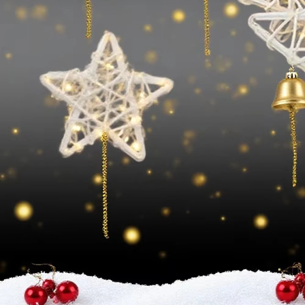 

Artificial Plants Star Wreaths Wedding Decoration Christmas Tree Rattan Pentagram Door Hanging Diy Home Room Decor Prop Accessor