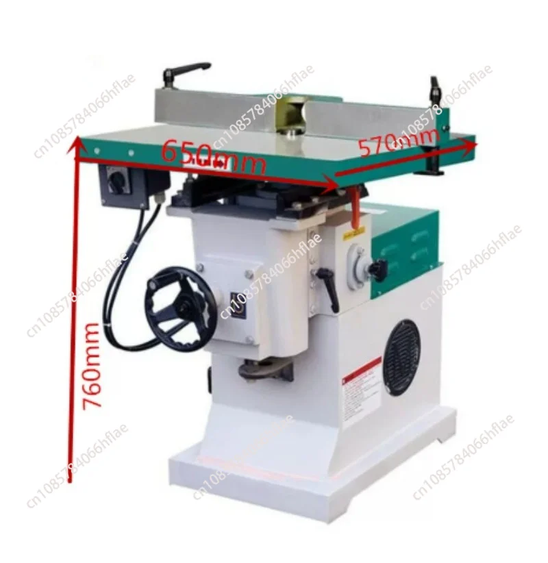 Woodworking 45 Degree Chamfer Trimming Machine, Sliding Table Vertical Spindle Moulder Router for Groove Slotting