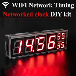 ESP8266 Networked 8-bit Nixie Tube Electronic Clock Kit Temperature Alarm Clock WIFI Timing Welding Practice DIY Loose Parts