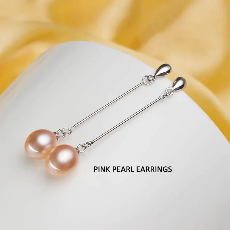 HENGSHENG Top Quality earrings for women 100% real genuine grade AAAA water drop freshwater pearl earrings, fashion jewelry
