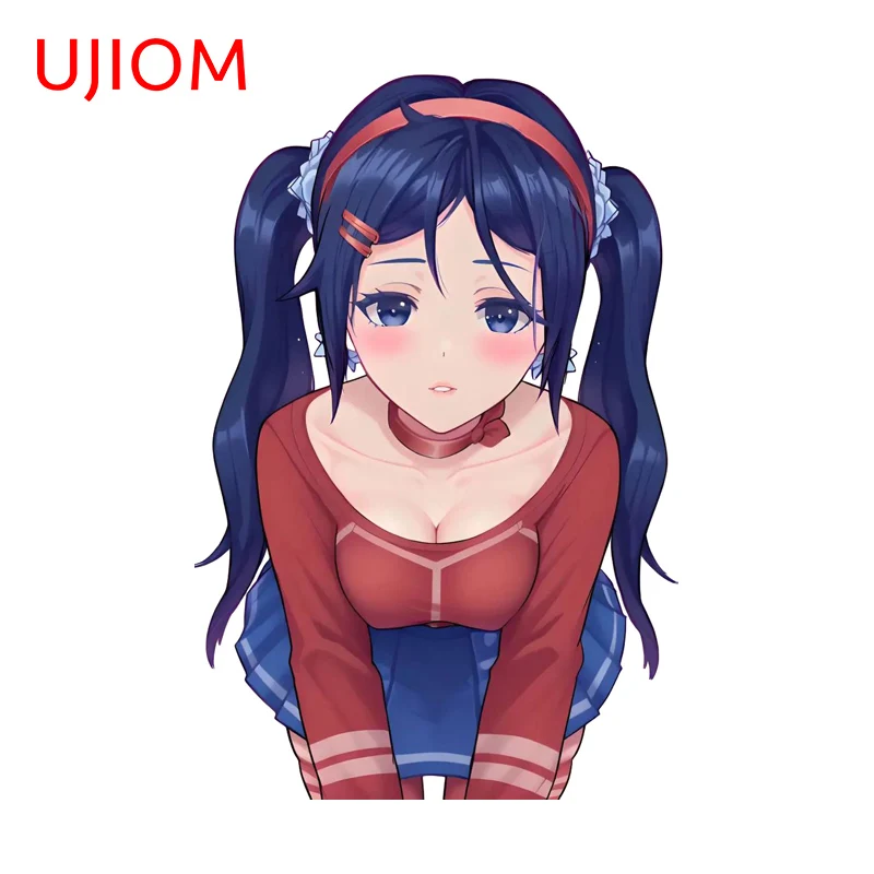 UJIOM Miside Mita لافتة للنظر فتاة جميلة الجدار ملصق الإبداعية خزانة ملصق عملي بسيط المطبخ خزانة الديكور