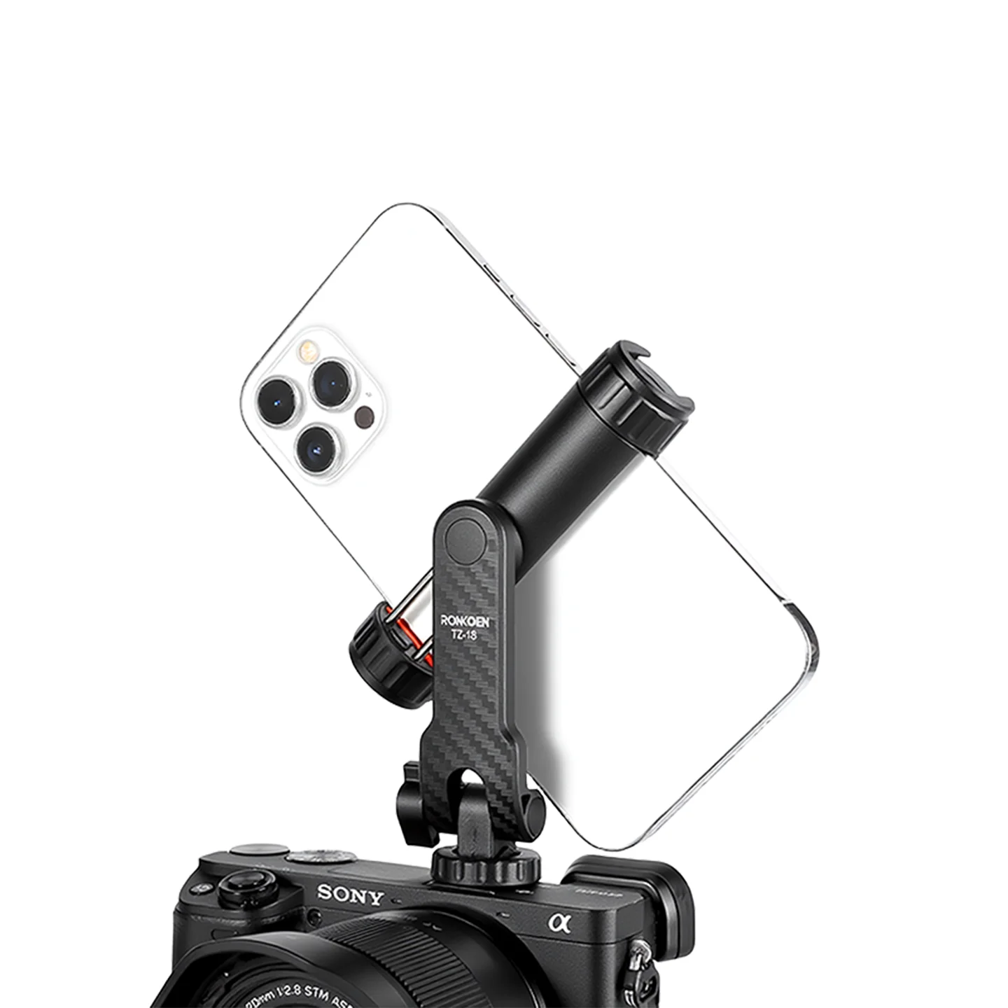 Ronkoen TZ-18 For Samsung iPhone Xiaomi Cellphone Universal 360° Mobile Phone Clip Holder for 1/4 Screw Tripod Mount Adapter S6567df0013ea47deb26d7fb0f997d920A