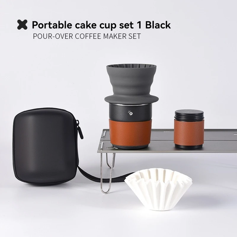 

Portable Filter Cup Coffee Set for Outdoor Car Camping Travel - Entry-Level Silicone Filter Cup with Gift Box