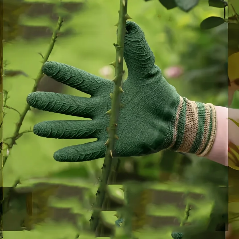 

Антипригарные и износостойкие хозяйственные перчатки - перчатки с защитой от воды и порезов, зеленые перчатки для ухода за растениями с нескользящим покрытием.