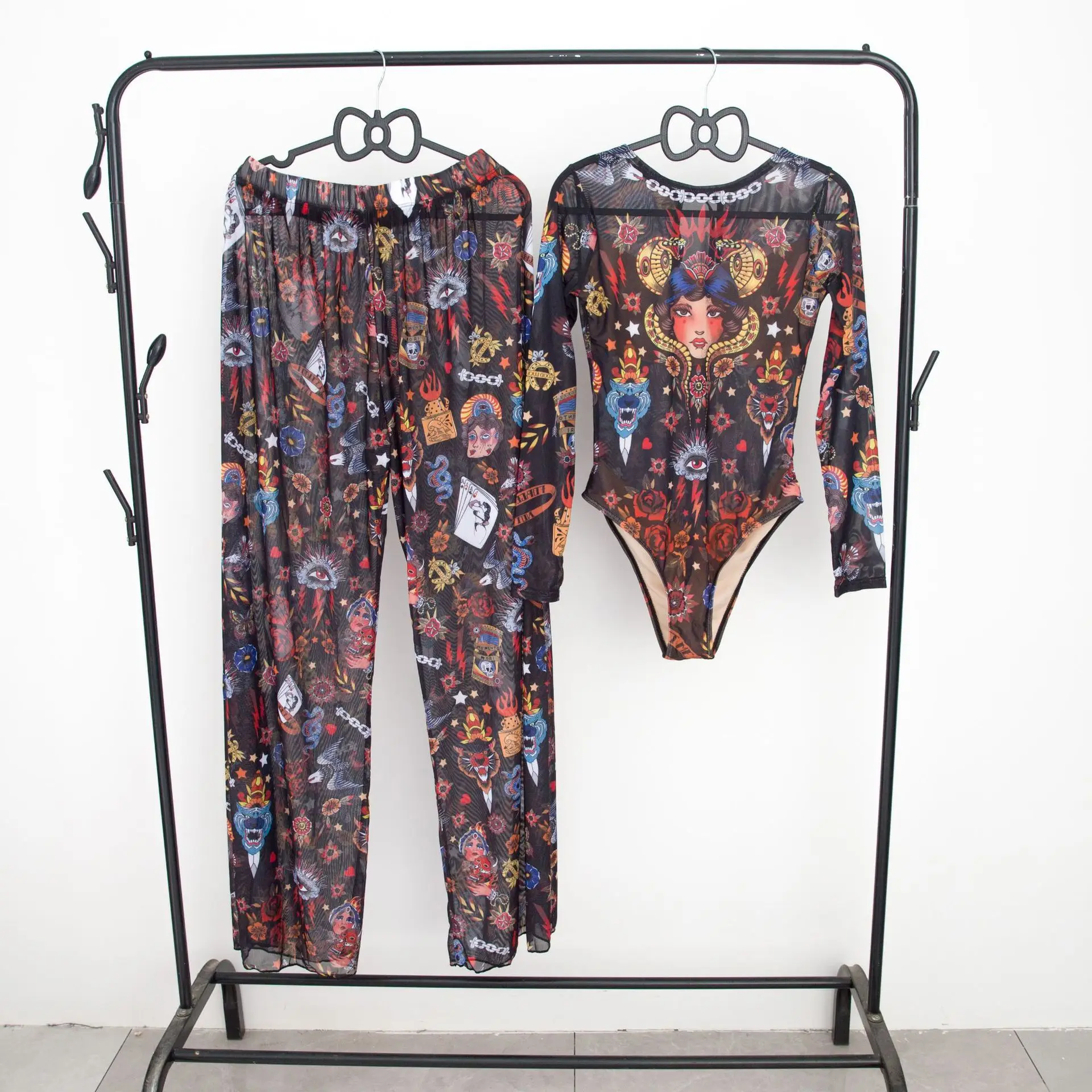 2025 Women's Swimsuit Set One Piece & Cover Up Russian Купальник Beachwear Tummy Control Floral Bodysuit With Long Pants 2 Piece