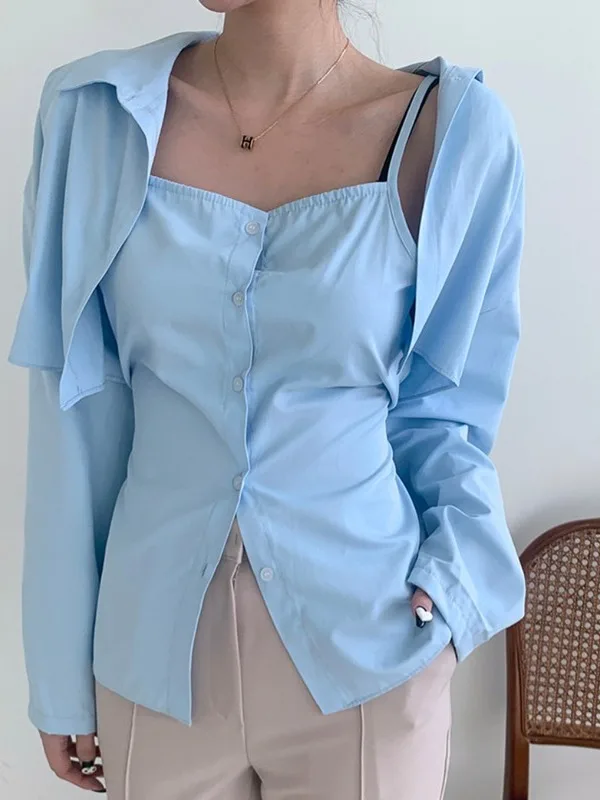 

Модная женская майка с поясом и поясом, дизайн irt, комплект из двух предметов, шикарный жилет для внутренней одежды, легкий роскошный жилет...