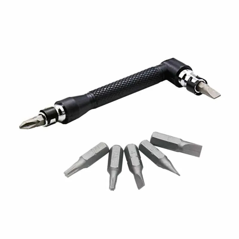 L type 1/4 hexagon screwdriver bit 90 °  Mini Double-Ended Socket Wrench /Screwdriver Head Bit Power Tool Set