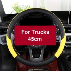 Truck Anti-Slip Leather Steering wheel Cover Universal car Steering Wheel Protective Cover Fashion Style 45cm 17.7inch 40cm 47cm